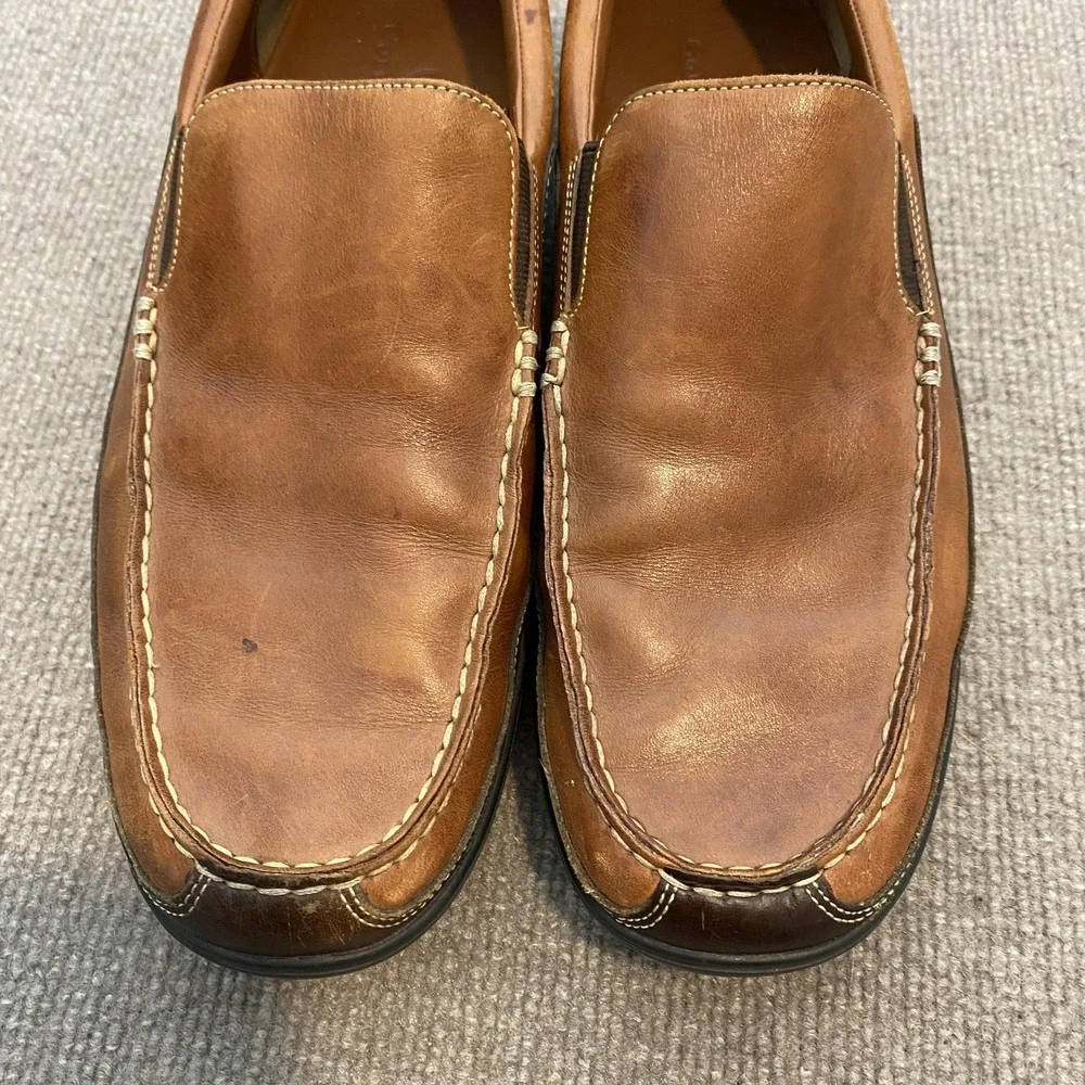 Cole Haan Shoes Mens Size 13 Brown Leather Slip On Casual Loafers Vibram C03559